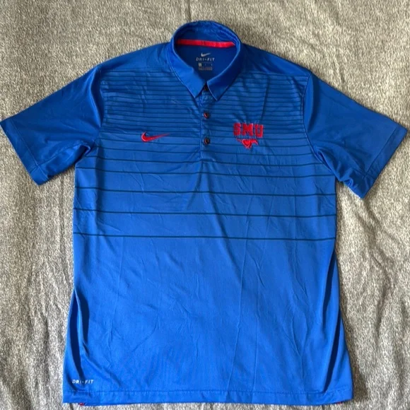 Nike Dri-Fit SMU Golf Polo Shirt Men’s L - Picture 1 of 7